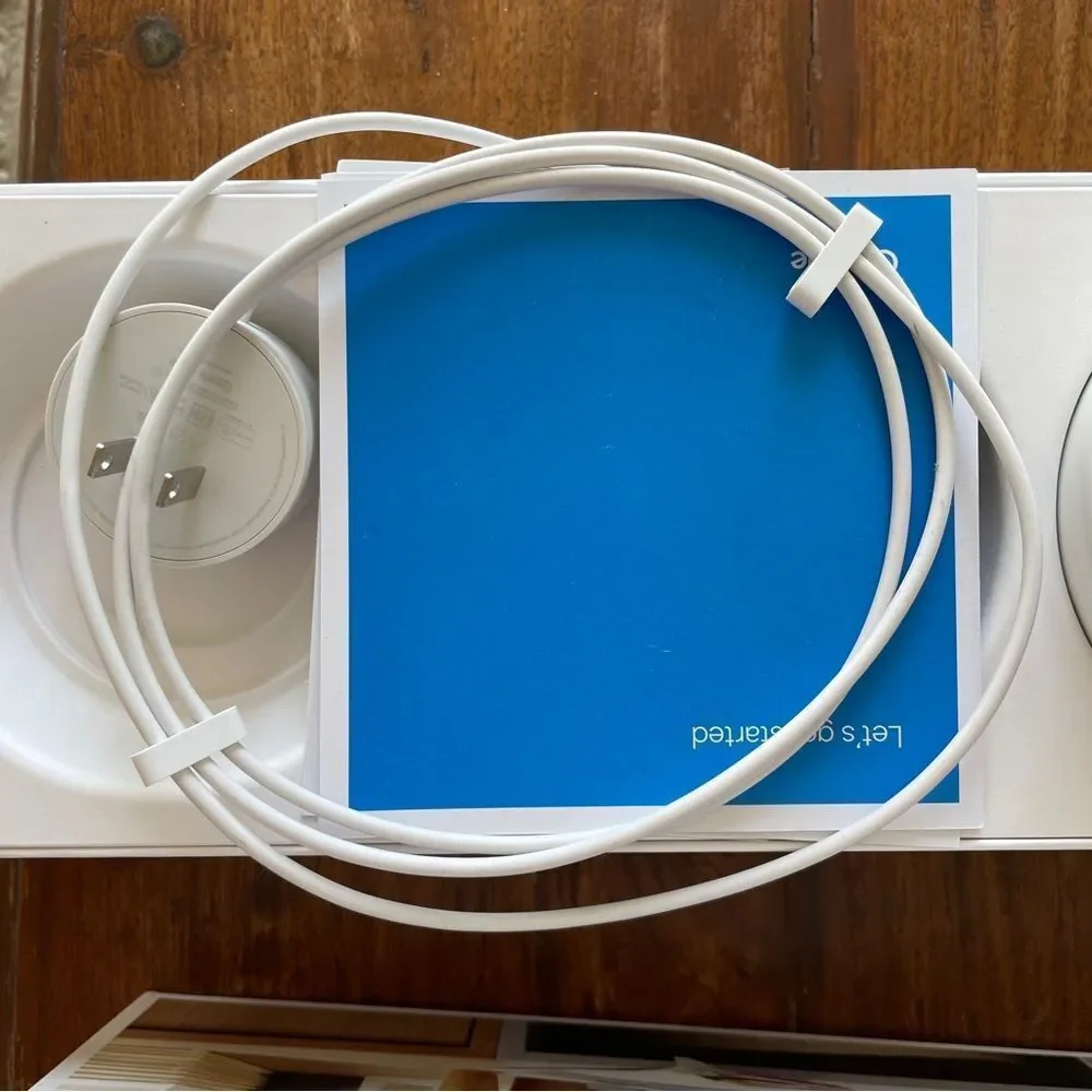 Google White Network Router with Network Cable
